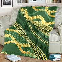 Polynesian Puakeniken Pikake Twisted Lei Blanket Emerald - Polynesian Pride