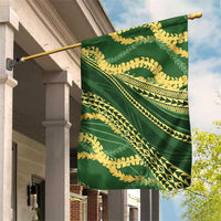Polynesian Puakeniken Pikake Twisted Lei Garden Flag Emerald - Polynesian Pride