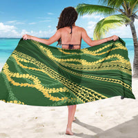 Polynesian Puakeniken Pikake Twisted Lei Sarong Emerald - Polynesian Pride