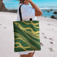 Polynesian Puakeniken Pikake Twisted Lei Tote Bag Emerald - Polynesian Pride