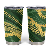 Polynesian Puakeniken Pikake Twisted Lei Tumbler Cup Emerald - Polynesian Pride