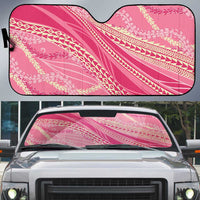 Polynesian Puakeniken Pikake Twisted Lei Auto Sun Shade Rose Pink - Polynesian Pride