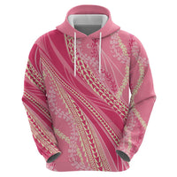 Polynesian Puakeniken Pikake Twisted Lei Hoodie Rose Pink - Polynesian Pride