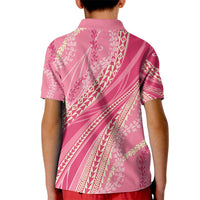 Polynesian Puakeniken Pikake Twisted Lei Kid Polo Shirt Rose Pink LT7 - Polynesian Pride
