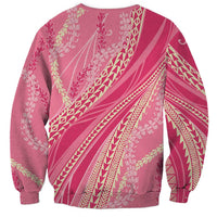 Polynesian Puakeniken Pikake Twisted Lei Sweatshirt Rose Pink - Polynesian Pride