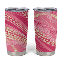 Polynesian Puakeniken Pikake Twisted Lei Tumbler Cup Rose Pink - Polynesian Pride