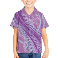 Polynesian Puakeniken Pikake Twisted Lei Family Matching Tank Maxi Dress and Hawaiian Shirt Amethys - Polynesian Pride