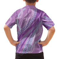 Polynesian Puakeniken Pikake Twisted Lei Kid Hawaiian Shirt Amethys - Polynesian Pride