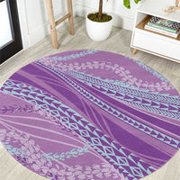 Polynesian Puakeniken Pikake Twisted Lei Round Carpet Amethys - Polynesian Pride