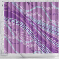 Polynesian Puakeniken Pikake Twisted Lei Shower Curtain Amethys - Polynesian Pride