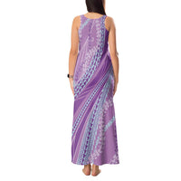 Polynesian Puakeniken Pikake Twisted Lei Tank Maxi Dress Amethys - Polynesian Pride
