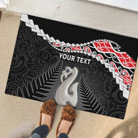 Personalised New Zealand Maori Rubber Doormat Manaia Mix Koru LT7 - Polynesian Pride