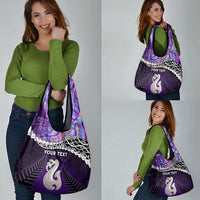 Personalised New Zealand Maori Grocery Bag Manaia Paua Shell Purple