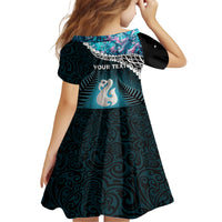 Personalised New Zealand Maori Family Matching Tank Maxi Dress and Hawaiian Shirt Manaia Paua Shell Turquoise LT7 - Polynesian Pride