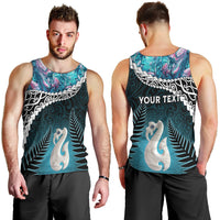 Personalised New Zealand Maori Men Tank Top Manaia Paua Shell Turquoise LT7 - Polynesian Pride