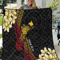 Personalized Papua New Guinea Quilt Kundu Drum Carving Motifs LT7 Black - Polynesian Pride