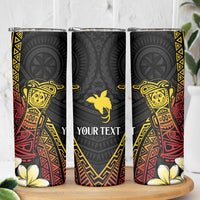 Personalized Papua New Guinea Skinny Tumbler Kundu Drum Carving Motifs