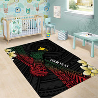 Personalized Papua New Guinea Area Rug Kundu Drum Motifs - Sepik Colors