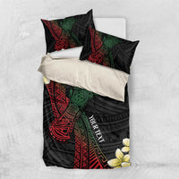 Personalized Papua New Guinea Bedding Set Kundu Drum Motifs - Sepik Colors