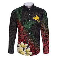 Personalized Papua New Guinea Family Matching Summer Maxi Dress and Hawaiian Shirt Kundu Drum Motifs - Sepik Colors