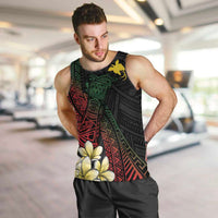 Personalized Papua New Guinea Men Tank Top Kundu Drum Motifs - Sepik Colors