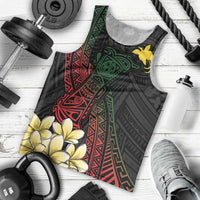 Personalized Papua New Guinea Men Tank Top Kundu Drum Motifs - Sepik Colors