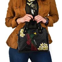 Personalized Papua New Guinea Shoulder Handbag Kundu Drum Motifs - Sepik Colors