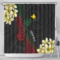 Personalized Papua New Guinea Shower Curtain Kundu Drum Motifs - Sepik Colors