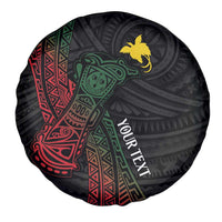 Personalized Papua New Guinea Spare Tire Cover Kundu Drum Motifs - Sepik Colors