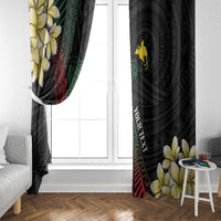 Personalized Papua New Guinea Window Curtain Kundu Drum Motifs - Sepik Colors