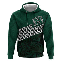 Hawaii Rainbow Warriors Alumni Custom Hoodie Kanaka Arrows Tropical Vibes LT7 Pullover Hoodie Green - Polynesian Pride