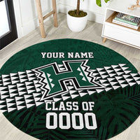 Hawaii Rainbow Warriors Alumni Custom Round Carpet Kanaka Arrows Tropical Vibes