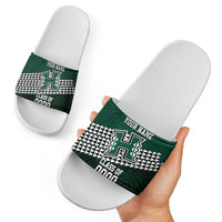 Hawaii Rainbow Warriors Alumni Custom Slide Sandals Kanaka Arrows Tropical Vibes LT7 - Polynesian Pride