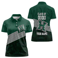 Hawaii Rainbow Warriors Alumni Custom Women Polo Shirt Kanaka Arrows Tropical Vibes