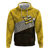 Hawaii Nanakuli High Alumni Custom Hoodie Kanaka Arrows Tropical Vibes LT7 Pullover Hoodie Yellow Black - Polynesian Pride