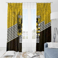Hawaii Nanakuli High Alumni Custom Window Curtain Kanaka Arrows Tropical Vibes