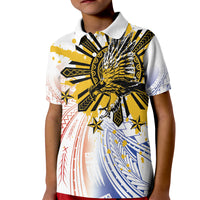 Philippines Independence Day Kid Polo Shirt Eagle Mix Filipino Flag Tribal Style