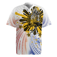 Philippines Independence Day Rugby Jersey Eagle Mix Filipino Flag Tribal Style