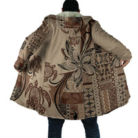 Talofa Samoa Mamanu Siapo Mix Malu Cloak Classic Beige Frangipani and Turtles LT7 - Polynesian Pride