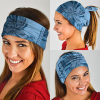 Talofa Samoa Mamanu Siapo Mix Malu Neck Gaiter Cool Blue Frangipani and Turtles LT7 - Polynesian Pride