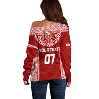 Personalised Tonga Rugby Off Shoulder Sweater Mate Ma'a Tonga Champions LT7 - Polynesian Pride
