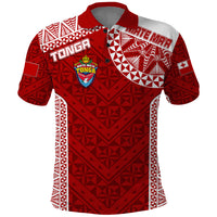 Personalised Tonga Rugby Polo Shirt Mate Ma'a Tonga Champions LT7 Red - Polynesian Pride