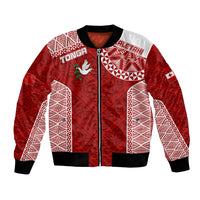Personalised Tonga Rugby Bomber Jacket Ikale Tahi Champions World Cup 2023 LT7 Unisex Red - Polynesian Pride