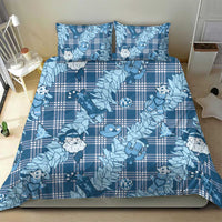 Blue Palaka Hawaii Cowboy Christmas Bedding Set Paniolo Mix Maile Lei - Polynesian Pride