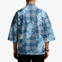 Blue Palaka Hawaii Cowboy Christmas Kimono Paniolo Mix Maile Lei - Polynesian Pride