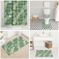 Green Palaka Hawaii Cowboy Christmas Bathroom Set Paniolo Mix Maile Lei - Polynesian Pride
