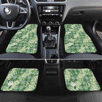 Green Palaka Hawaii Cowboy Christmas Car Mats Paniolo Mix Maile Lei - Polynesian Pride