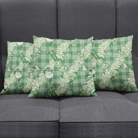 Green Palaka Hawaii Cowboy Christmas Pillow Cover Paniolo Mix Maile Lei - Polynesian Pride