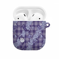 Purple Palaka Hawaii Cowboy Christmas AirPods Case Paniolo Mix Maile Lei LT7 Purple - Polynesian Pride