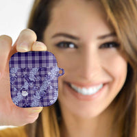 Purple Palaka Hawaii Cowboy Christmas AirPods Case Paniolo Mix Maile Lei LT7 - Polynesian Pride